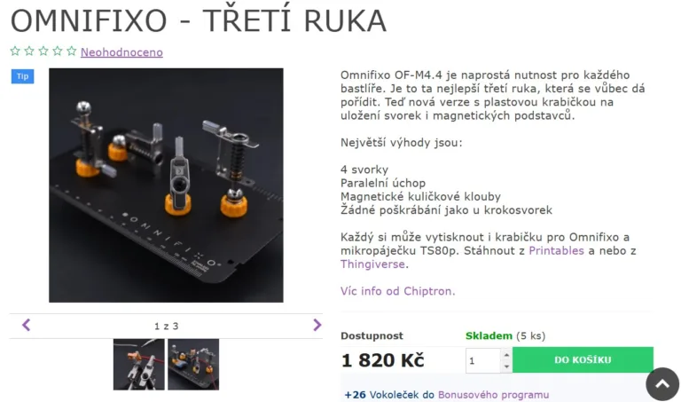 Omnifix OF-M4 se čtyřmi polohovatelnými držáky pro pájení