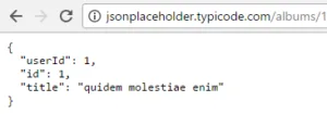 Prohlížeč zobrazuje JSON odpověď na HTTP GET požadavek