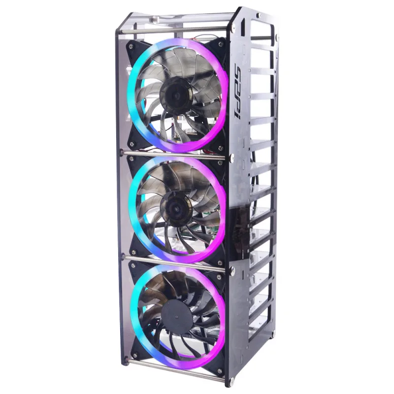 Dvanáctipatrový Rack Tower Ultimate s ventilátory pro Raspberry Pi