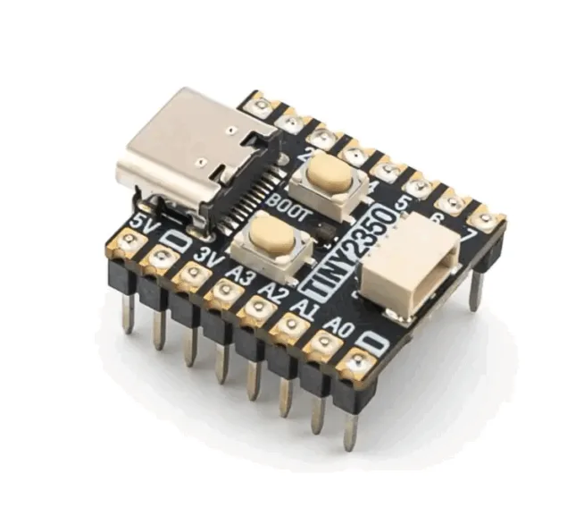 Pimoroni Tiny 2350 – s připájeným headerem