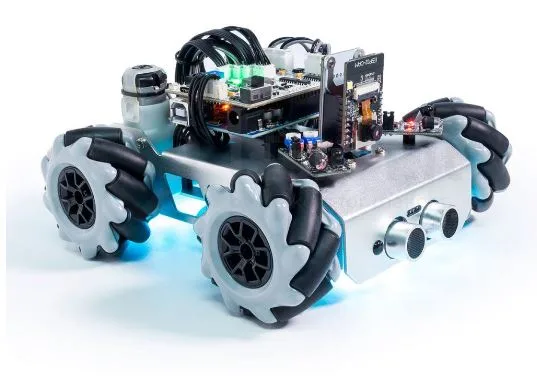 Stavebnice robotického auta Zeus Car se čtyřmi všesměrovými koly