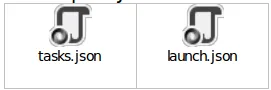 Ikony souborů tasks.json a launch.json v projektu pro ladění ESP32