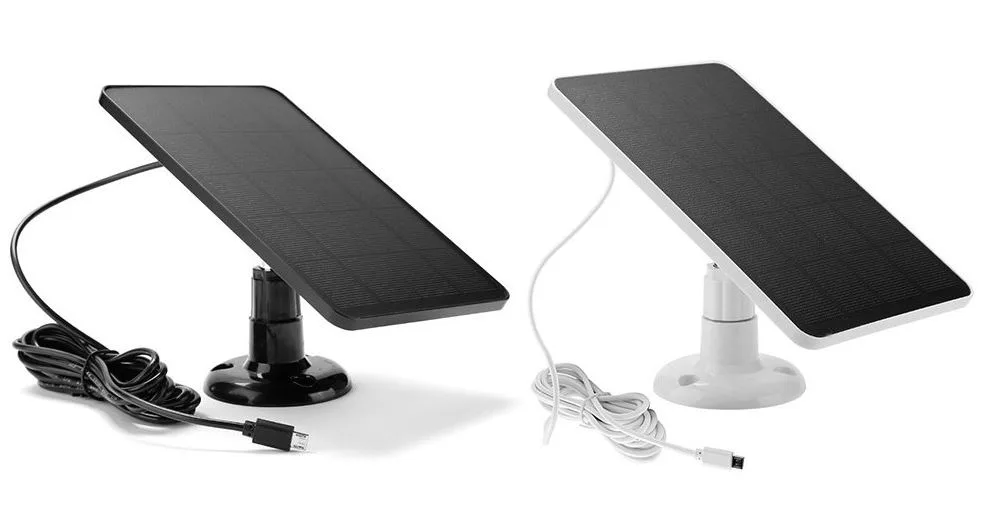 Dva solární panely 5V 4W s kloubovým držákem a USB kabelem