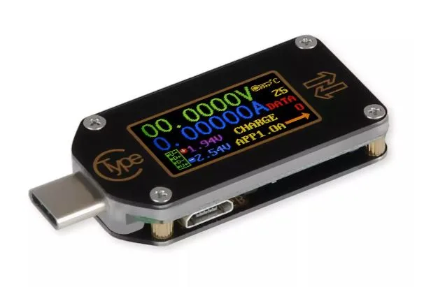 USB-C multimetr Joy-iT TC66C s barevným displejem a USB konektory