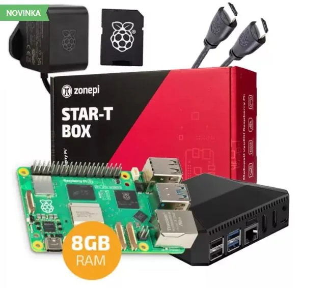 Sada Raspberry Pi 5 s 8GB RAM, skříní Argon ONE V3 a příslušenstvím