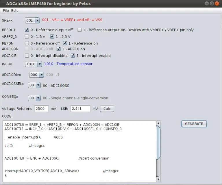 ADCalc&SetMSP430