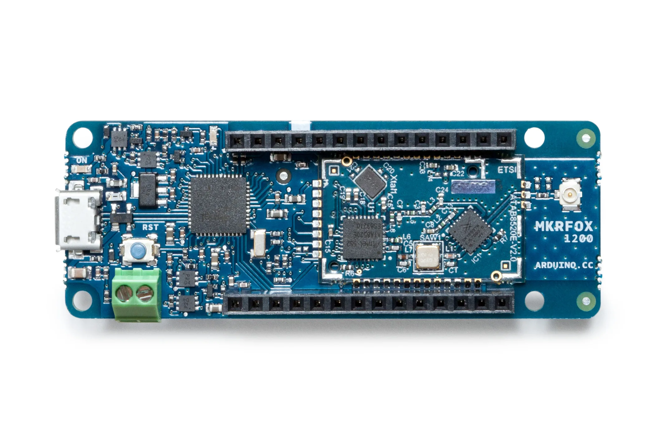 Deska Arduino MKRFOX1200 se Sigfox modulem a konektory