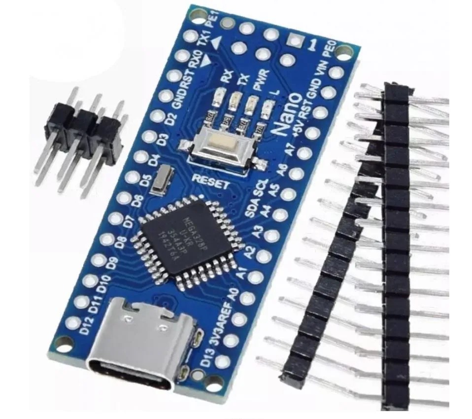 Modul Arduino Nano s konektorem USB-C a samostatné pinové lišty
