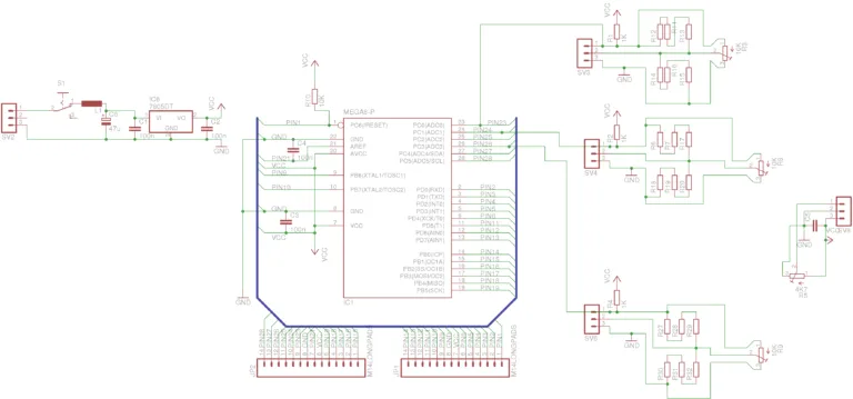 Tříkanálový teploměr do auta s ATMega8 a LM335/Three-channel thermometer in the car with ATMega8 and LM335