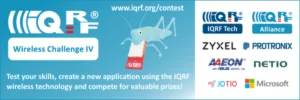 Banner soutěže IQRF Wireless Challenge IV s logy partnerů a výzvou k tvorbě bezdrátové aplikace