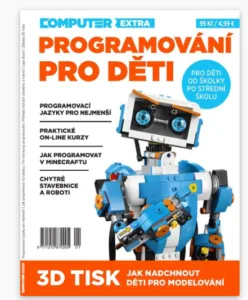 Obálka speciálu Computer Extra o programování pro děti s obrázkem robota