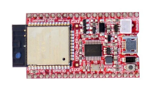Rozložení součástek desky ESP32 DevKit LiPo od Olimexu