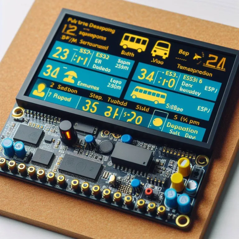 ESP32 zobrazuje aktuální odjezdy pražské MHD na barevném displeji