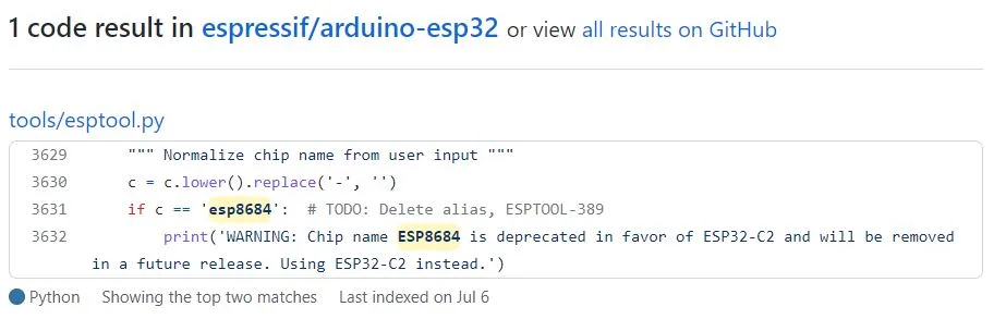 Výsledek hledání ESP8684 v GitHub repozitáři espresif/arduino-esp32