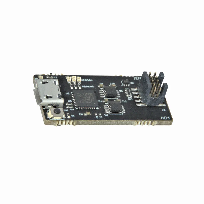 Modul Flirc Jeff Probe pro ladění kódu s konektorem a řadou pinů