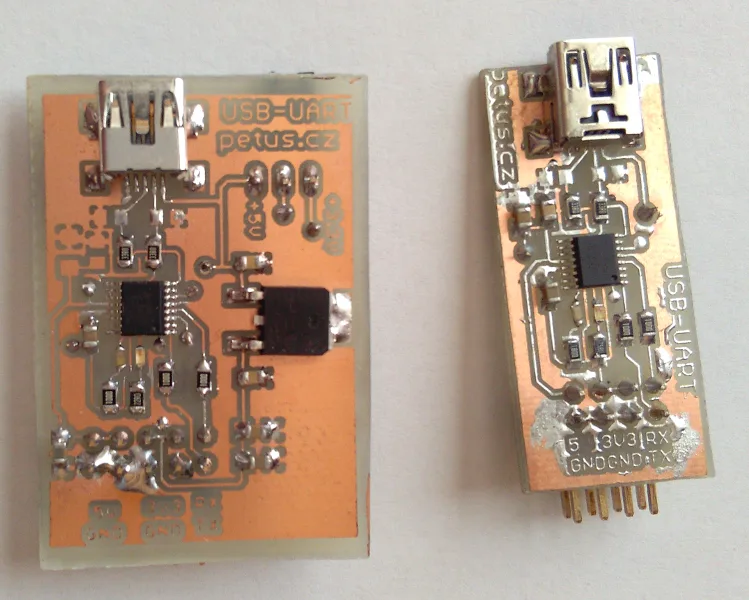 USB-UART převodník s FT230XS a externím 3.3V napájením