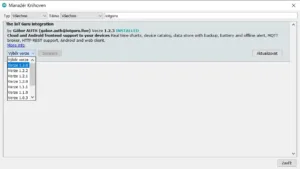 Správce knihoven Arduino IDE zobrazuje nainstalovanou knihovnu The IoT Guru Integration