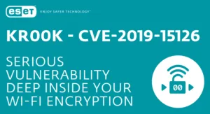 Grafika ESET Kr00k CVE-2019-15126 o zranitelnosti zabezpečení Wi-Fi