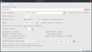 Nastavení Arduino IDE s URL balíčku desek pro LGT8F328P