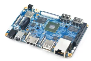 Jednodeskový počítač NanoPC-T3 s konektory, čipy a ethernetovým portem