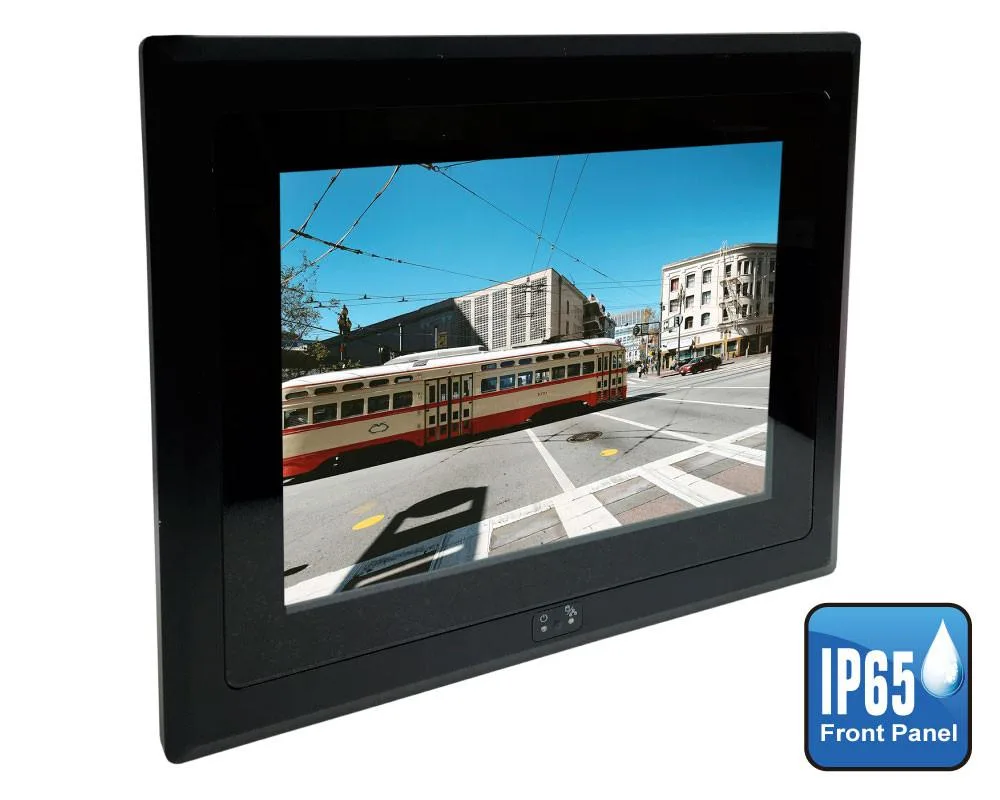 Černé panelové PC LexSystem série SUPER s displejem a označením IP65