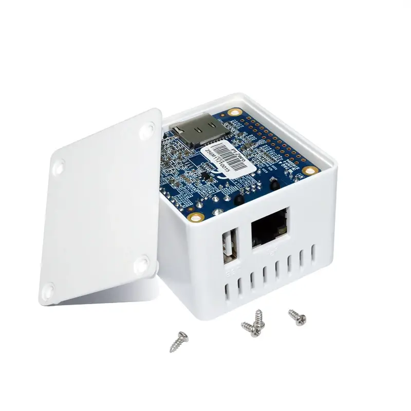 Bílá ochranná krabička pro Orange Pi Zero s odloženým krytem a šroubky