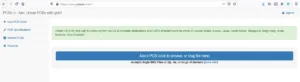 Webová stránka PCBs.io s tlačítkem pro nahrání souborů návrhu DPS