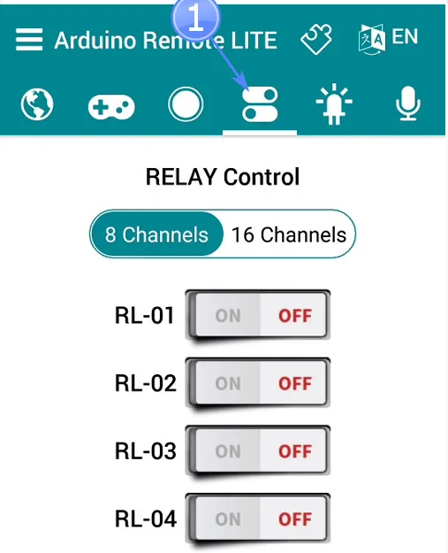Rozhraní Arduino RemoteMe Lite pro ovládání osmi reléových kanálů
