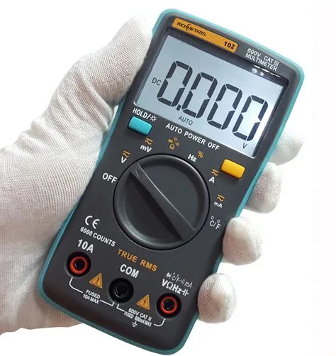 Digitální multimetr Richmeters RM102 s otočným přepínačem a velkým displejem