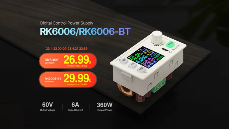 Digitální regulovatelný zdroj RK6006 a RK6006-BT s barevným displejem