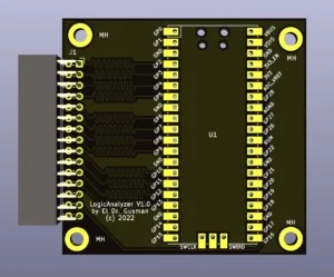 Návrh desky logického analyzátoru s řadou vstupních kanálů GPIO