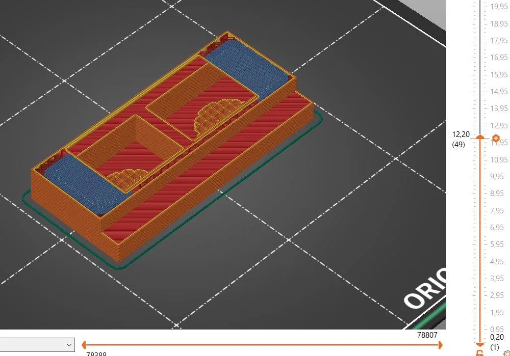 Náhled 3D tisku ochranného krytu pro čidlo kvality vzduchu SEN5x