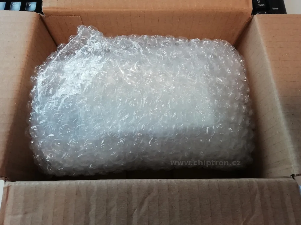 Průhledně zabalený 3D výtisk v kartonové krabici