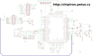 Schéma zapojení vývojové desky s modulem SIM908