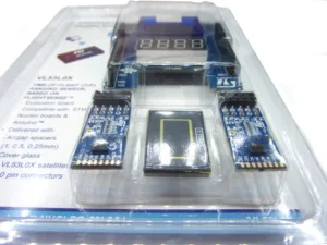 Modrý měřicí shield X-NUCLEO-53L0A1 se senzorem vzdálenosti VL53L0X