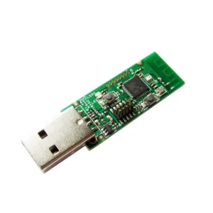 USB adaptér CC2531 pro Zigbee s odkrytou zelenou deskou plošných spojů