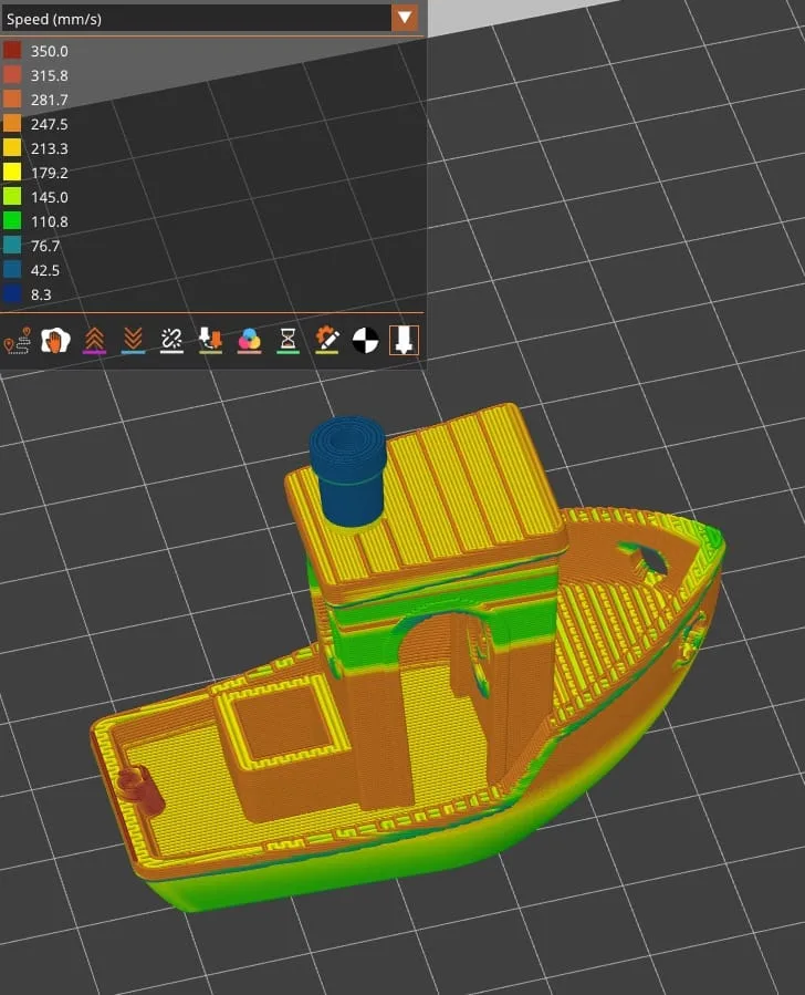 8 minutová 3D Benchy