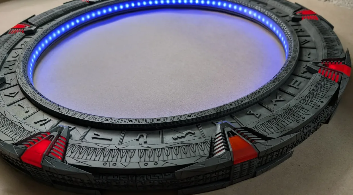 Detailní zpracování 3D tištěné hvězdné brány