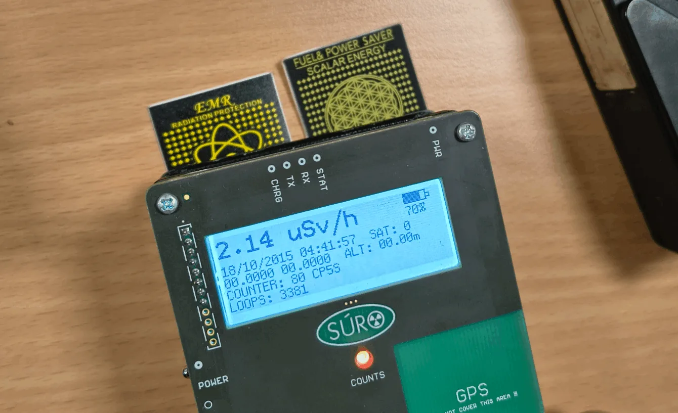 Radioaktivní 5G nálepky