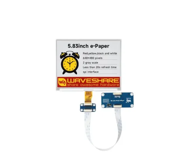 Waveshare 5,83" e-Paper displej HAT, čtyřbarevný (G)