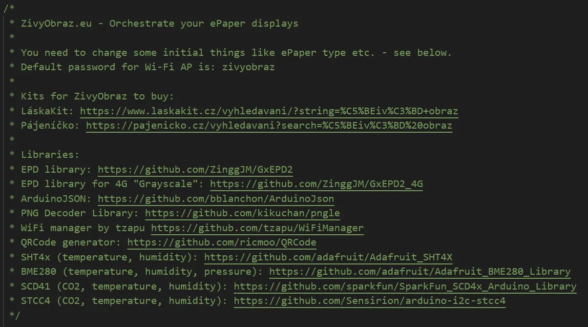 Poslední verze knihoven