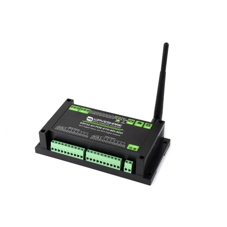 Waveshare Průmyslový 8kanálový modul ESP32-S3 (Wi-Fi, Bluetooth, ETH)
