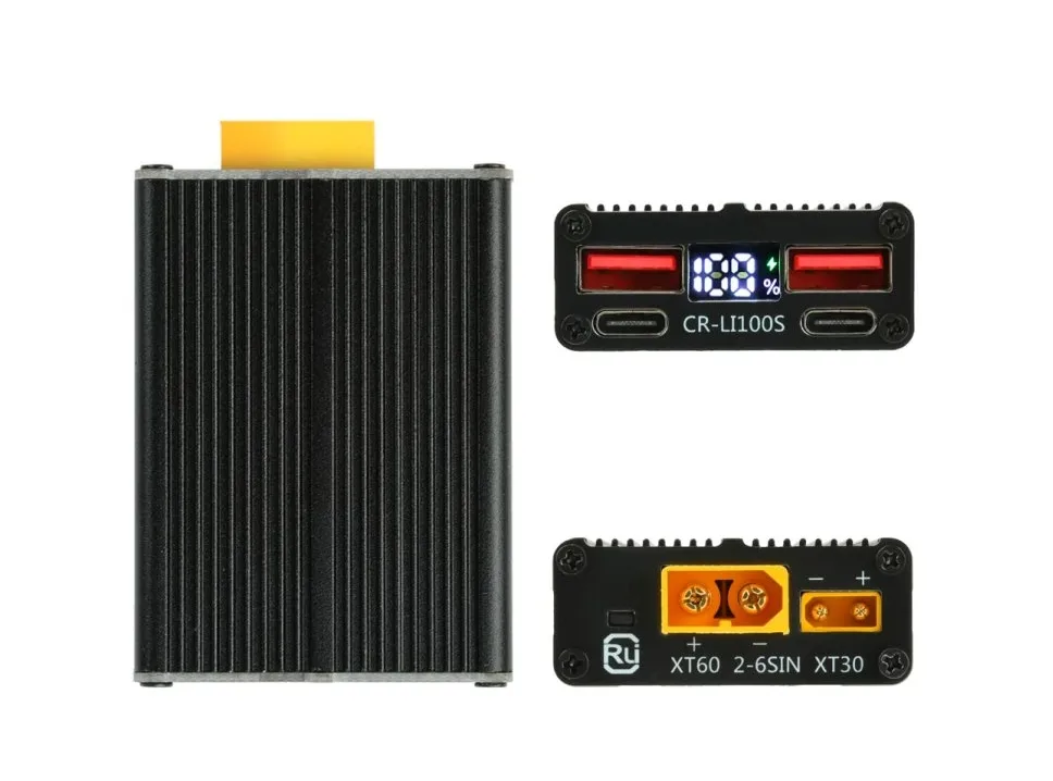 Modul rychlonabíjení CR-LI100S 2-7S 100W, USB s displejem