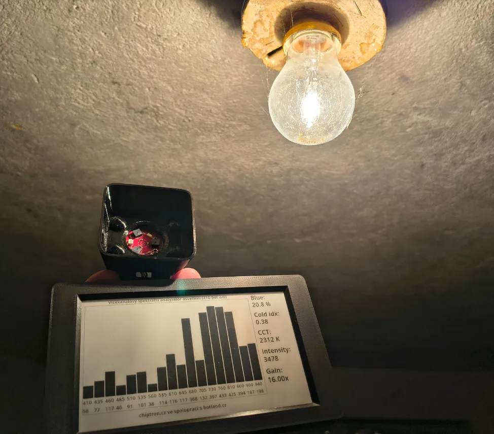 Spektrum halogenové žárovky