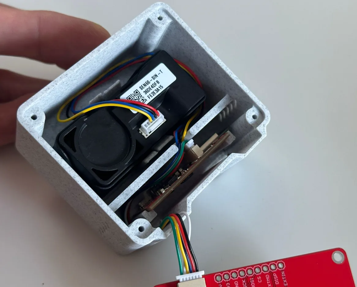 Zapojení ESPwled a SEN66