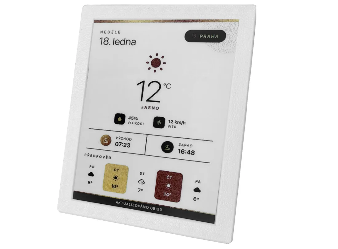 SVERIO PaperBoard čtyřbarevný 5.83" GDEY0583F41 s bílým rámečkem