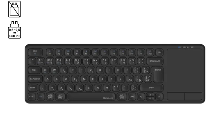 Eternico K200S Wireless Touchpad černá