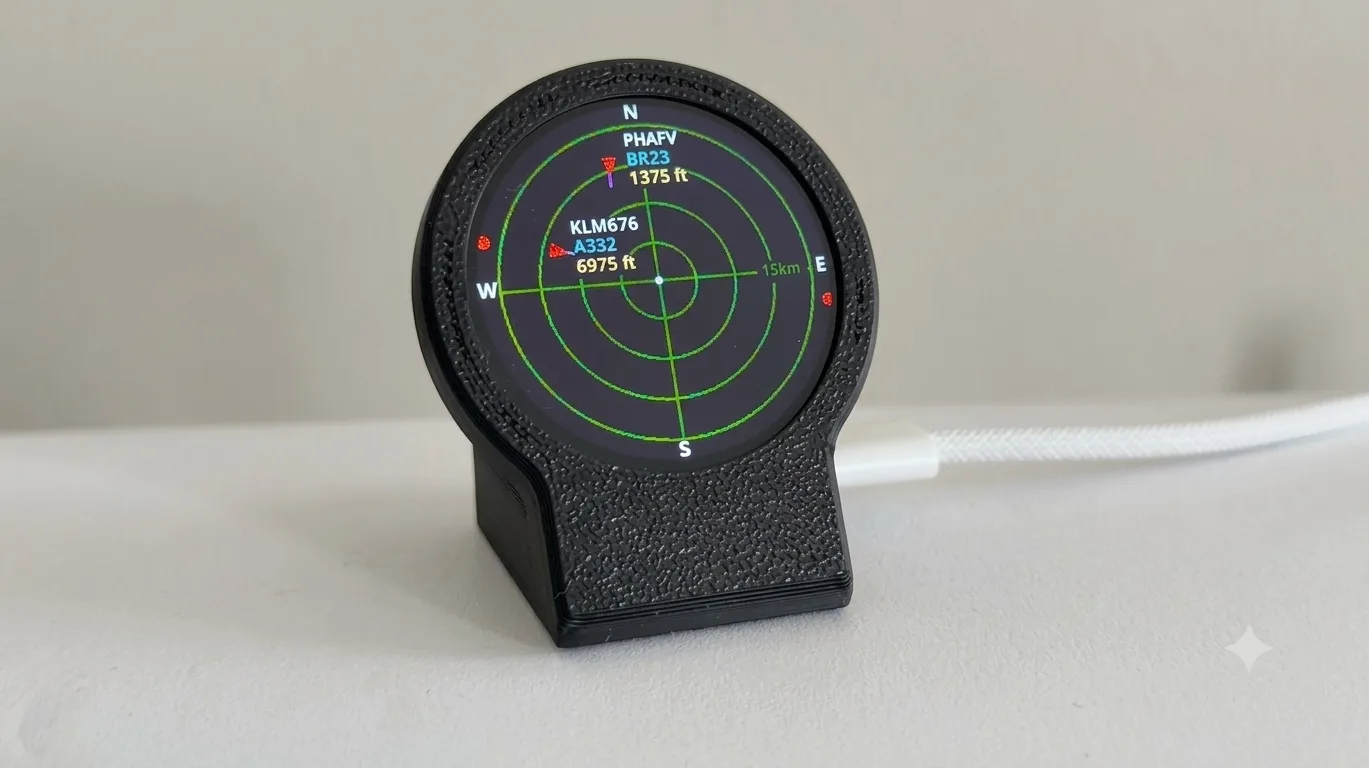 ESP32 Plane Radar: letecký radar na stole za pár stokorun