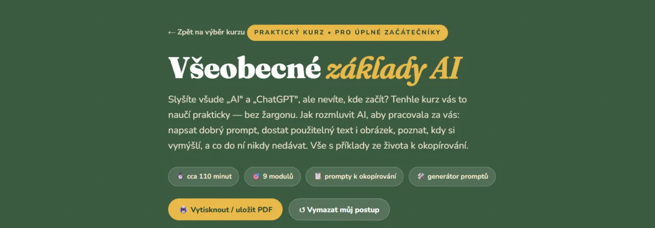 Všeobecné základy a práce s AI