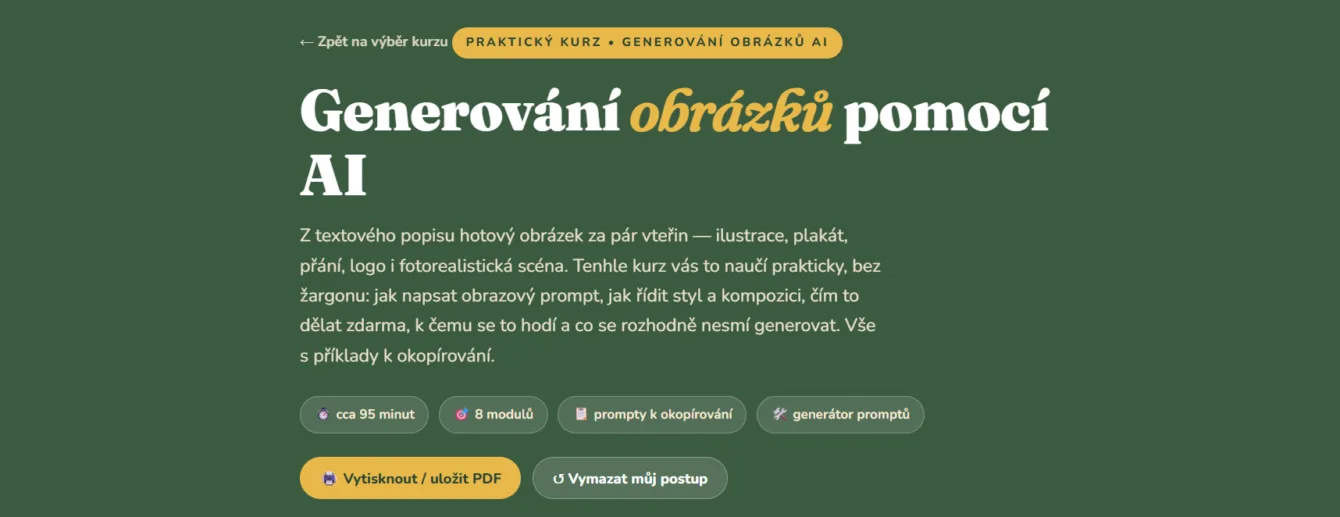Kurz generování obrázků